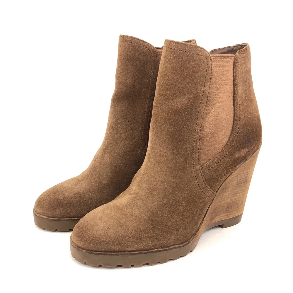 Michael Kors Thea Wedge Ankle Boots 8M